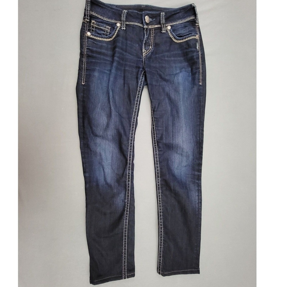 Silver Jeans Co Suki Skinny Dark‎ Wash Womens Jeans Size 27 Y2k Stretch